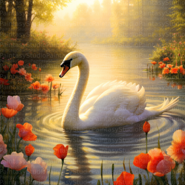 Il Cigno del Tramonto, Danza di Luce e Natura