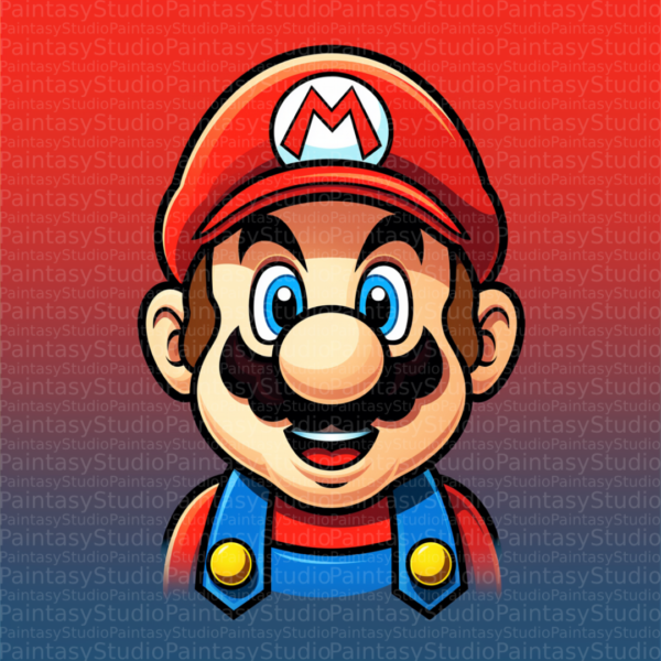 Super Mario: Icona Colorata in Stile Cartoon
