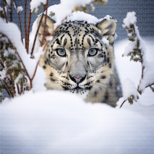 Leopardo delle Nevi: Eleganza invernale