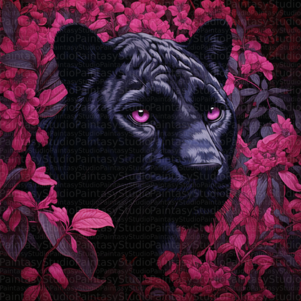 Pantera Nera Nel Rosa
