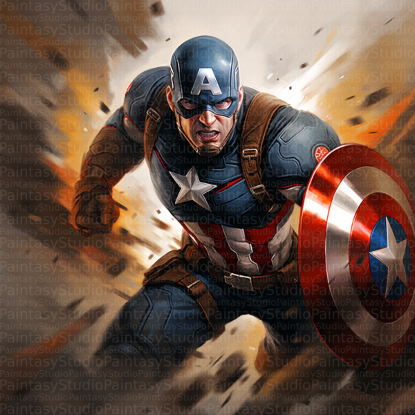L'Eroe in Azione: Capitan America e il Suo Scudo