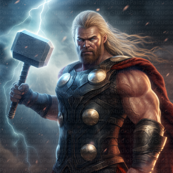 Thor Maestoso: Il Dio del Tuono e del Martello