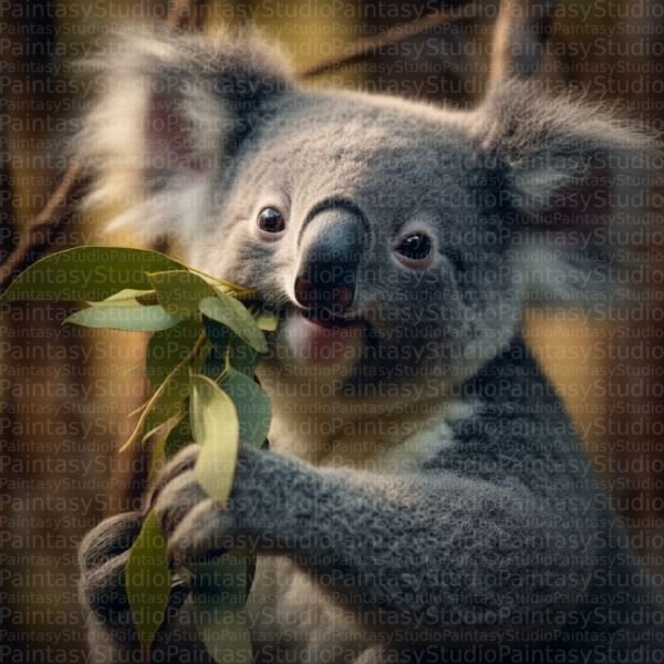 Koala nel Suo Mondo di Eucalipto