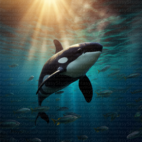 Orca tra i Raggi del Sole e i Pesci Ballerini