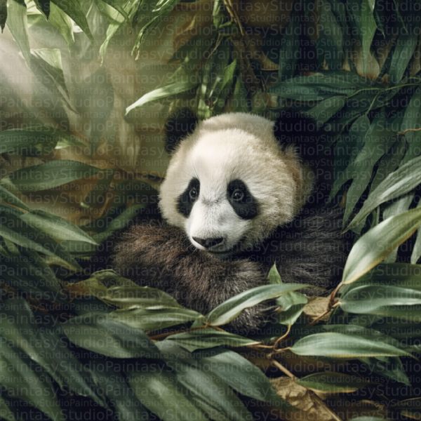 Dolce Risveglio: Panda Accarezzato dal Sole e dalla Natura