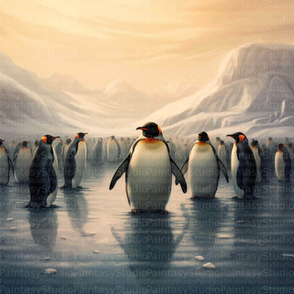 Incontro Inaspettato: Il Mistero del Gruppo di Pinguini nel Gelo
